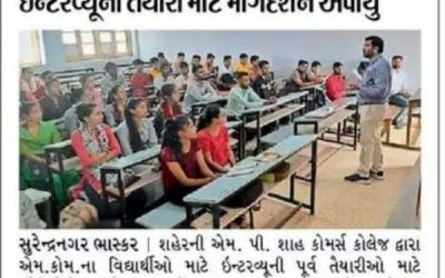 CA Naresh Kella ji for giving his valuable time _ Knowledge to students of M.Com (Sem-1).