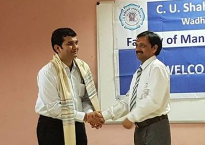 Sharing my views on Macro _ Micro Economic Effects of Demonetization with Students Pursuing MBA at C. U. Shah University.