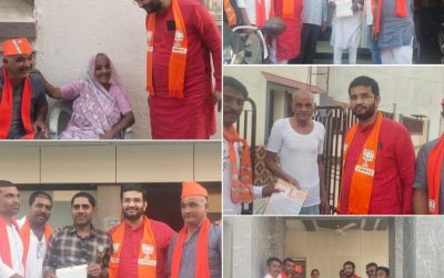 62 વઢવાણ વિધાનસભાના વોર્ડ નં 7 માં ડોર ટુ ડોર પ્રચાર.