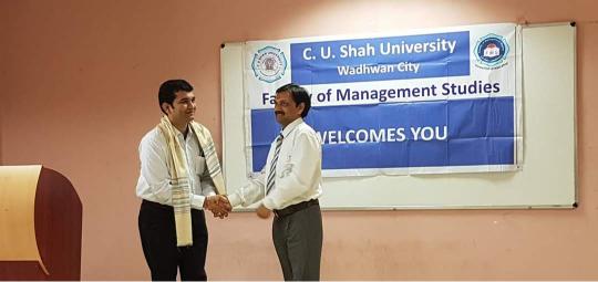 Educational speech at C.U. Shah College Faculty of Management