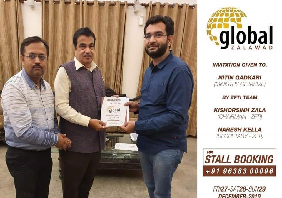 Global Zalawad Invitation to Nitin Gadkari Sir.
