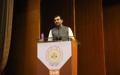 પંડિત દીનદયાળ એનર્જી યુનિવર્સિટી (PDEU) ગાંધીનગર ખાતે સ્કૂલ ઓફ મેનેજમેન્ટ દ્વારા આયોજિત ‘Finance Conclave MUD₹A 5.0’ માં વક્તા તરીકે NextGen GST Reforms વિષય પર વિધાર્થીઓ સાથે સંવાદ કરવાનો અવસર પ્રાપ્ત થયો.